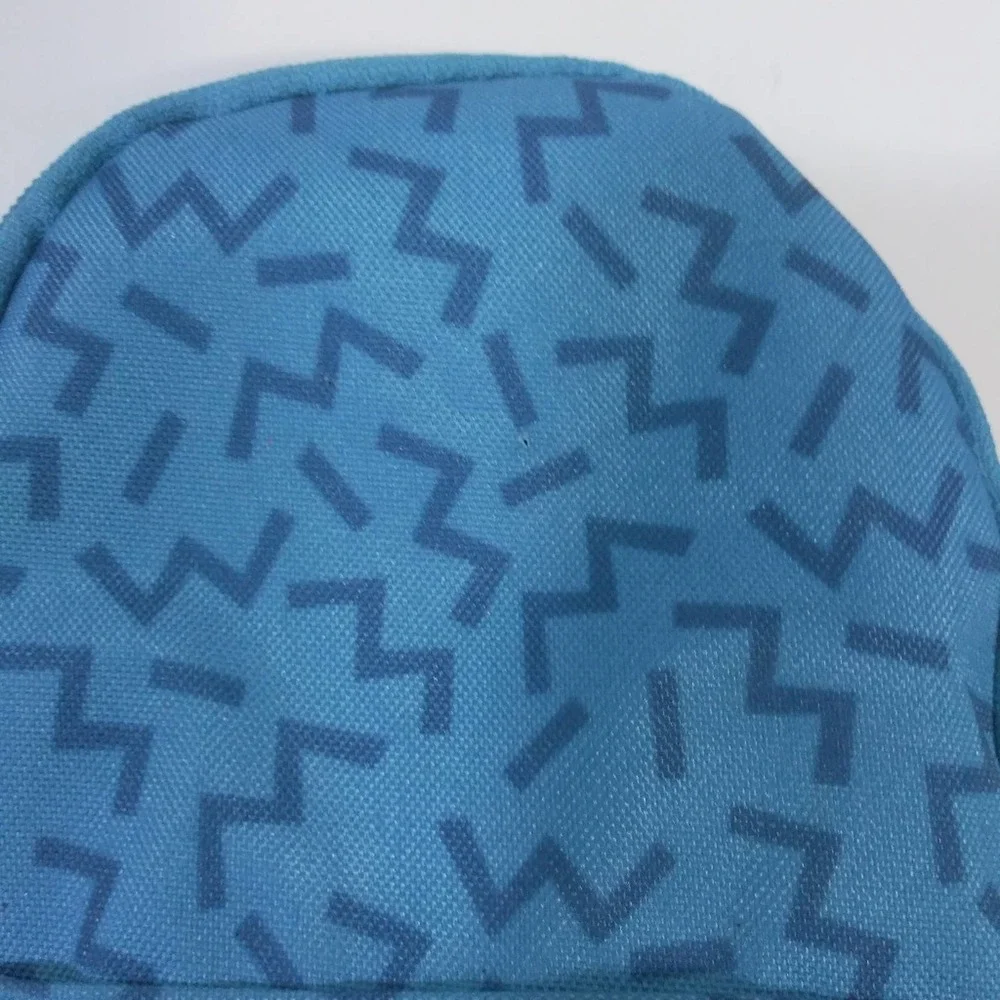 YOOBI Pencil Case Backpack Blue Zig Zag Pattern